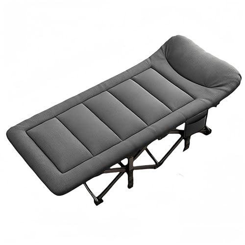 UBRAVOO Tragbares faltbares Campingbett mit Kissen – Schwerlastbett im Militärstil, 190 x 67 x 48 cm, leicht