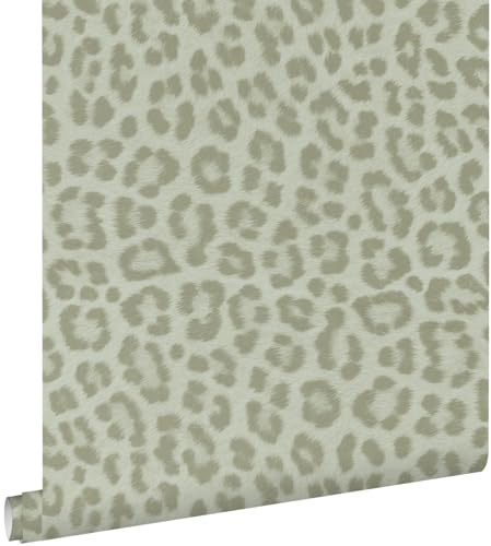 Esta Home Tapete Leopardenmuster Graugrün 53 cm x 10.05 m