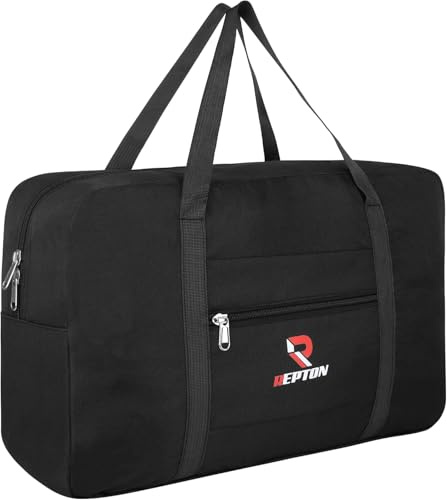 Repton Cabin Bag 45x32x16 | Airlines Underseat Travel Bag Holdall Bag | Carry on Hand Luggage Weekend Bag for Men & Women (Black)
