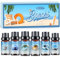 AESHORY Strand Ätherische Öle Set 6 x 10ML, Sommer Aroma Öl, Aromatherapie Duftöl für Diffuser - Hawaiianische Sonnenbräune/Spaziergang am Meer/Meeresbrise/Sonne & Sand/Steinsalz & Treibholz/Meeres