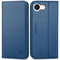 SHIELDON Wallet Case for iPhone 16e 5G 6.1 2025, Genuine Leather Flip Case [Card Holder][Kickstand][RFID Blocking] Magnetic Closure Shockproof Folio Cover Compatible with iPhone 16e - Royal Blue