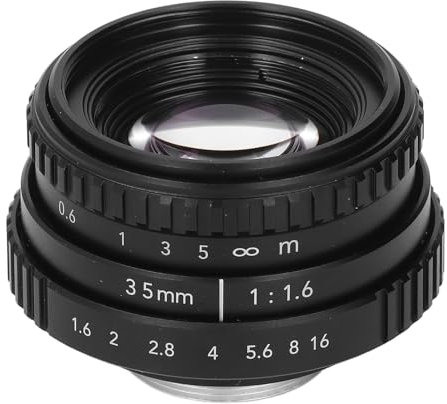 Camera Lens Manual 35mm F1.6 APS C Manual Focusing Lens Aluminum Alloy Frame Multi Layer Coated Camera Lens