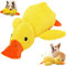 Luylmo 2025 Anti Stress Ente Für Hunde, Quack-Quack Duck Hundespielzeug, gelbes Quietschspielzeug, langlebiges Plüschspielzeug 45 × 38 cm, geeignet für Kleine/Mittlere/Große Hunde
