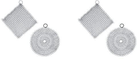 Feeuid Cleaner, 4 Pieces Cleaner, Dutch Oven Cleaner Grill Cleaning Tools for Grill Pans or Woks