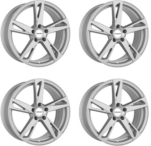 4x Carmani Felgen 16 Anton 6.5x16 ET45 5x108 kristall silber kompatibel mit Volvo C30/S40/V50/C70 S40/V40 S60 S80 V70/XC70