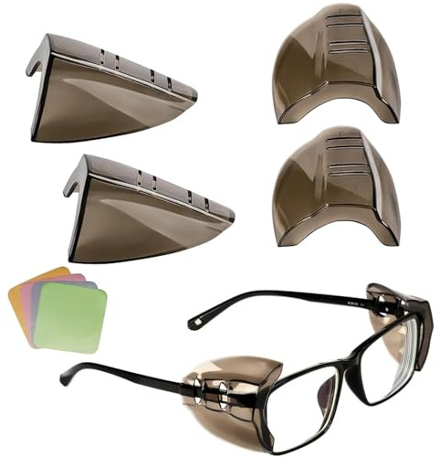 CYXZMYA 2 Paar Seitenschutz Für Schutzbrillen,Sehstärke Flexibler Seitenschutz Zum Aufstecken,Sonnenbrille Seitenschutz,Brillen Passend Für Kleine Bis Große Brillen