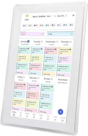 SENECESLI Digital Calendar 15.6 Inch, Electronic Calendar Chore Family Schedules with WiFi, Smart Weekly, Monthly Planner, 1080P Touchscreen Interactive Display for Family Schedules (UKPlug)
