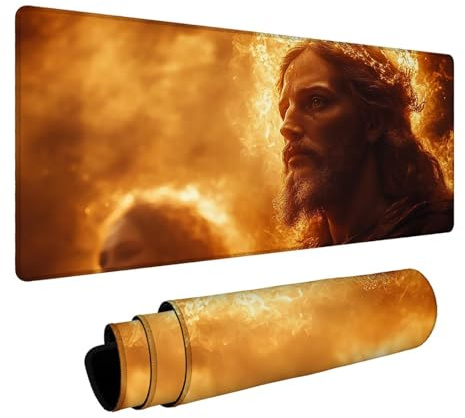 Tapis de Souris Homme Étanche Tapis de Souris Gaming avec Antidérapant Base en Caoutchouc Bords Cousus, Mouse Pad Coucher de Soleil pour PC Portable Clavier Deco Bureau 300 x 700 x 3 mm FSBD-7656