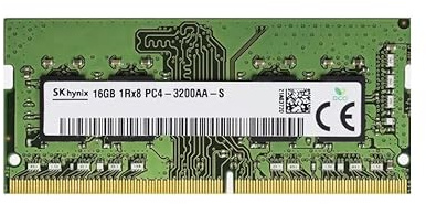 SK hynix Original 16GB DDR4 3200MHz Notebook RAM SO-DIMM PC4-25600 1Rx16 260-Pin Laptop Arbeitsspeicher – HMA82GS6CJR8N-XN – hohe Kompatibilität – 10 Jahre Garantie