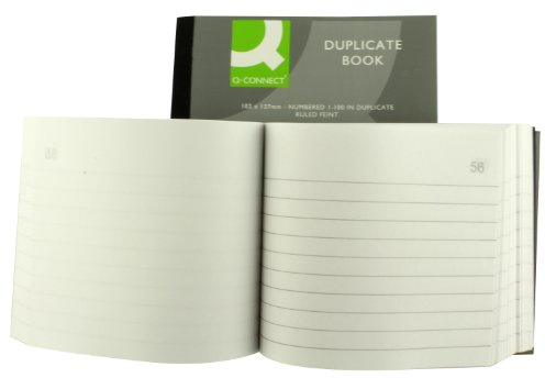 Q-Connect 4x5-inche Ruled Feint Duplicate Book