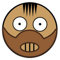 1art1 Emoticons Hannibal Lecter Poster-Sticker Tattoo Aufkleber 9x9 cm