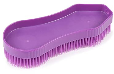 Shires Equestrian Ezi-Groom Detangler Brush (Purple)