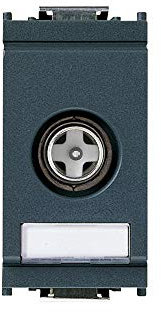 Vimar 0R16306.01 Idea Presa coassiale TV-RD-SAT, diretta, con connettore maschio. Permette il passaggio di corrente continua e segnali di controllo (24 V 500 mA max)