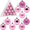 Christmas Concepts® 10er Pack 60mm - Christbaumkugeln - Glänzende, Matte & glitzernde Kugeln. (Baby Pink)