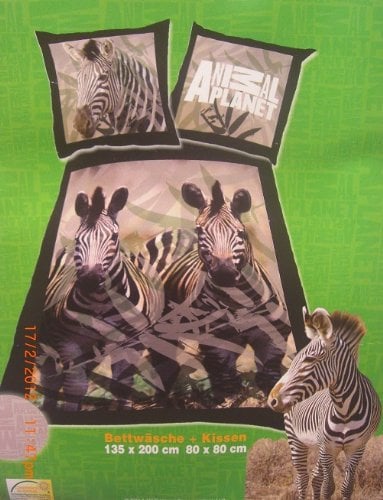 FRIP –Versand Animal Planet Zebra 2tlg. Bettwäsche, 80/80 & 135/200 cm Baumwolle