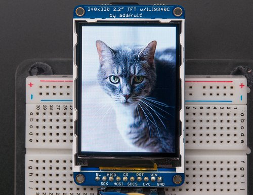 Adafruit Écran à cristaux liquides avec carte Micro SD Profondeur 18-bit color 2,2