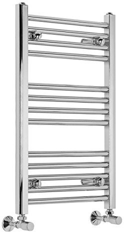 Warmehaus Contemporary Straight Heated Bathroom Towel Rail Radiator Rad 700 x 450 Chrome