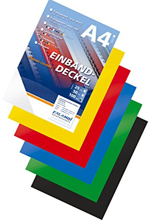 FALAMBI 100 Einbanddeckel Chromolux, Rückenkarton 250 gr/m², Rückendeckel für Bindungen (weiß)