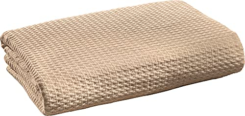 Erwin Müller Sommerdecke, Baumwolldecke beige Größe 150x200 cm - luftig-leicht, weiche Qualität, sehr angenehm - 100% Baumwolle