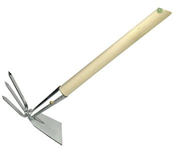 Sunflower FLOR54753 Zappa con Manico, Punta, Quadra e Tridente, Zincata