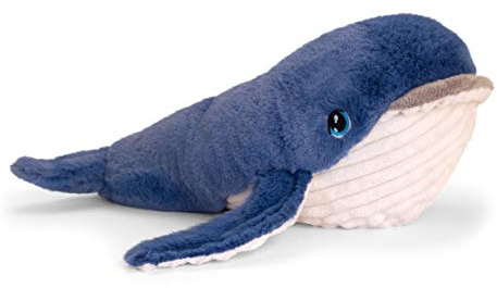 Lashuma Plüschtier Wal, Kuscheltier Blauer Fisch, Stofftier Keel Toys 25 cm