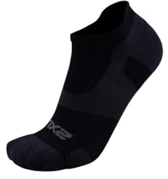 2XU Unisex Vectr Light Cushion No Show Socken XL Schwarz/Titanium