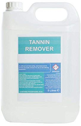 We Can Source It Ltd - Tannin Liquid Stain Remover for Automatic Dishwashers - Stain Remover for Coffee and Tea Stains - 5 Litres