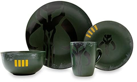 Star Wars Boba Fett Mandalorian Teller & Bowl Collection | 4-teiliges Set