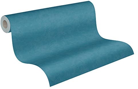A.S. Création Vliestapete New Life Unitapete einfarbig 10,05 m x 0,53 m blau petrol 376923 3769-23