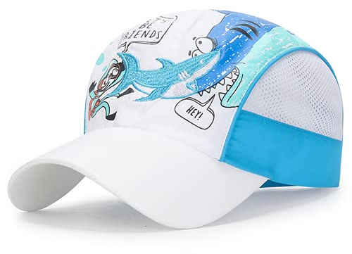 Schnelltrocknend Baseballkappe Atmungsaktiv Sonnenhut Sport Baseball Cap Snapback Cap mit Mesh Atmungsaktiv Sommerhut Anti-UV Kinder Junge Mädchen Kappen Karikatur Baseball Mütze Kappenumfang 50-54CM