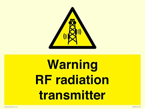 Warnschild mit RF Strahlungssender, 400 x 300 mm, A3L