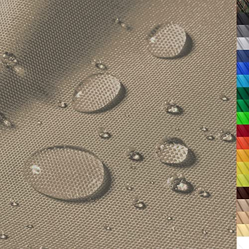 1buy3 – wasserdichter Polyesterstoff “Monaco” mit 12.000mm Wassersäule für Zelte, Abdeckplanen, Bezüge, Outdoorbekleidung & Co – Maße 100x160cm – reißfest & pflegeleicht (Farbe 17.2 - Graubeige)