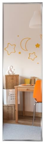 HORLIMER Full Length Wall Mirror with Sliver Frame, 122x35cm(14x48 inches) Large Body Door Mirrors for Living Room Bedroom Bathroom