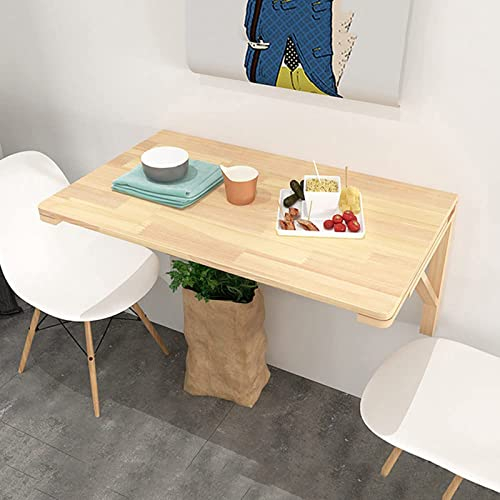 Gruytoie Klappbarer, an der Wand montierter Klapptisch aus Kiefernholz, Computertisch für kleinen Platz, Kindertisch, zum Aufhängen, Küche, Esstisch, platzsparender Büroschreibtisch (40x30cm)