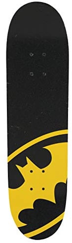 Batman Deluxe Kinder-Skateboard für Anfänger, offiziell lizenzierte Grafiken, langlebig, 7-lagiges Deck, Glatte PVC-Räder bieten verbesserte Stabilität, Balance und Koordinationsentwicklung, ab 5
