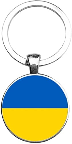 Ukraine Flagge Keychain Doppelseitige ukrainische Schlüsselanhänger Nationalflagge Anhänger Schmuck Für Tasche Zubehör, Wie abgebildet, M