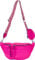styleBREAKER Damen Halbmond Crossbody Schultertaschen Set 3-Teilig, Schultergurt mit Muster, Schlüsselanhänger, Börse 02012398, Farbe:Pink