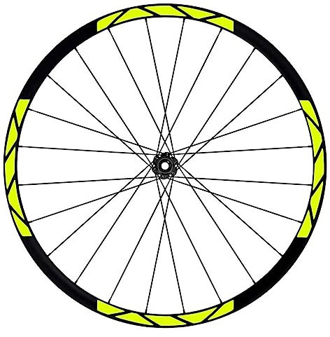 Pimastickerslab Komplett-Set für Felgen 26 Zoll – 27,5 Zoll – 28 – 29 Zoll – Fahrrad MTB Bike Stickers Felgen Hohe Qualität wählen Sie Farbe MTB001 (27,5 Zoll, 029 Fluogelb)