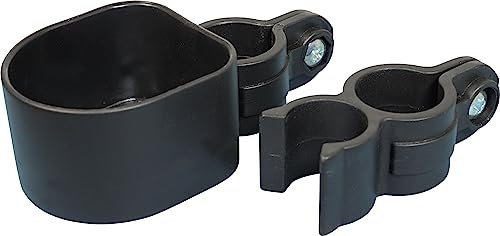 Aidapt 2 Part Cane and Crutch Holder,Wheelchair,Scooter Accessory,Suitable for 25mm Wheelchair Tube,Walking Stick Holder,Elderly,Mobility,Rollator,Walking Frame,Easy to Fit,Durable