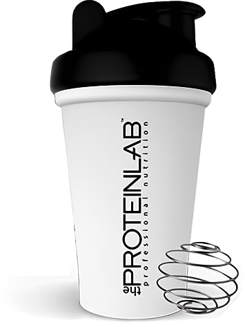 NutriVolv Protein Shaker Bottle 600ml | Wire Mixball Whisk | BPA Free | Non-Drip Screw Lid | Black Colour | Perfect for Mixing Powdered Shakes | Dishwasher Safe