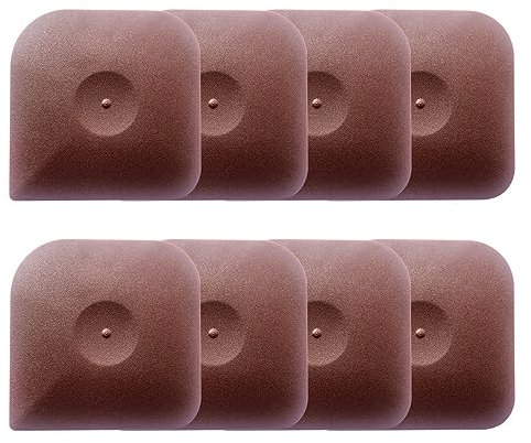 Pan Scrapers Dish Scraper Tool Set, 8Pack Cast iron Cleaner Scraper Multifunctional Scraper Polycarbonate Plastic Pan Pot Scraper, Iron Skillet Scraper Scrubber for Cleaning Grease, Kitchen (Brown)