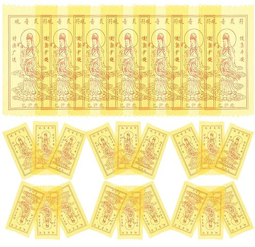 Yardwe 100blätter Chinesisches Amulett Kwan Yin Glück Aufkleber Für Zuhause Dekorative Feng Shui Für Familie Und Leicht Und Einfach Anzuwenden