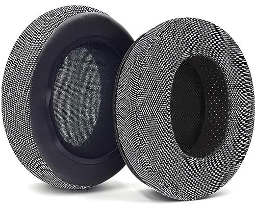 HM5 Upgrade Ear Pads Replacement Memory Foam Compatible with Audio-Technica M40X M50 M50X MSR7 Earpads Fostex T50RP / MDR 7506 / Hyperx Cloud Alpha Headset Ear Cushions Muffs-Gray Flannel
