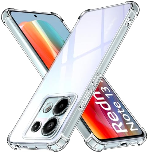 ivoler Coque pour Xiaomi Redmi Note 13 Pro 5G / Poco X6 (Pas pour Redmi Note 13 Pro 4G), Transparent Étui de Protection en Silicone Antichoc avec Coins Renforcés, Clair Mince Souple TPU Bumper Housse