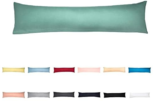 livessa Seitenschläferkissen mit Bezug 40 x 145 cm -Schwangerschaftskissen/Pregnancy Pillow/Stillkissen mit Kissenbezug aus%100 Baumwolle, Verdeckter Reißverschluss an der Langen Seite