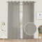 CUCRAF Leinenoptik Voile Vorhänge mit Ösen Halbtransparent Gardine für Schlafzimmer Wohnzimmer H245 x B140cm 2er Set,Hellgrau