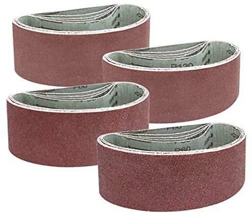 nastro di sabbia, nastro di sabbia, 20 nastri abrasivi 75 x 457 mm, nastri abrasivi for lucidatura dei metalli, grana 60 ~ 240, carta vetrata in ossido di alluminio for levigatrice da 3 x 18 pollici,