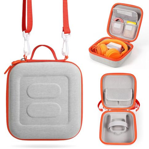 BLOOOK Travel Case Compatible with Yoto Mini,Carry Case Compatible with Yoto Mini Player Accessories,Holder Bag Compatible with Yoto Headphones & Yoto Card Case (Gray-L)