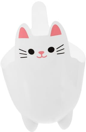 Ciieeo Poubelle En Forme De Chat Porte-marqueur Acrylique Porte Serviette Invité Porte-serviettes Poubelle Design Chat Pot De Jardin Bureau Blanche Petite Corbeille Pp Article