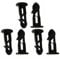 QOXEZY Long Lasting Plastic Wheelie Bin Lid Hinge Pins, 67mm x 31mm, for 240L Household Waste Bins (1 Pair)